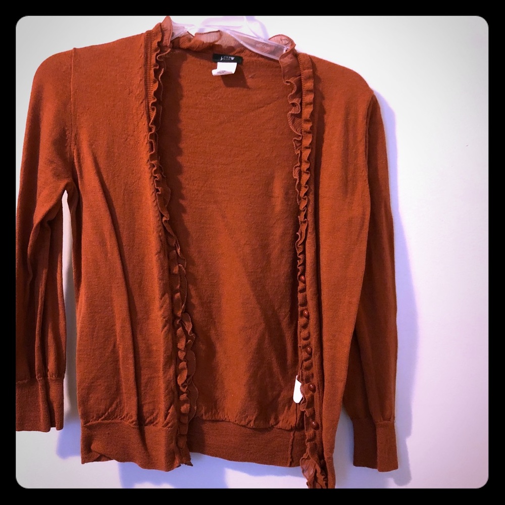 J.Crew ruffled cardigan